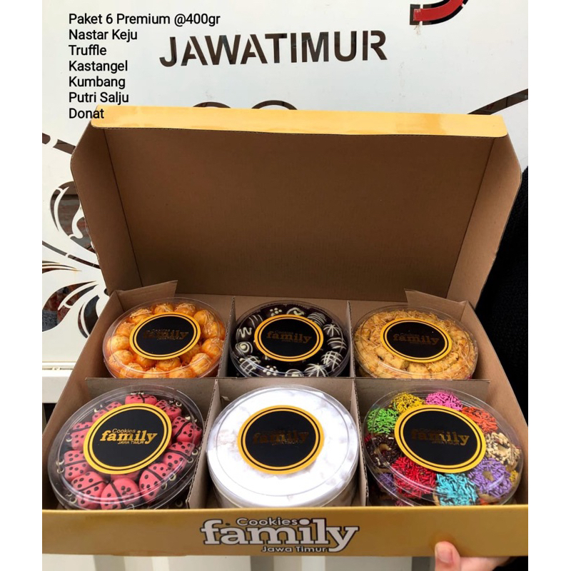 

paket 6 premium by family cookies @400 gram