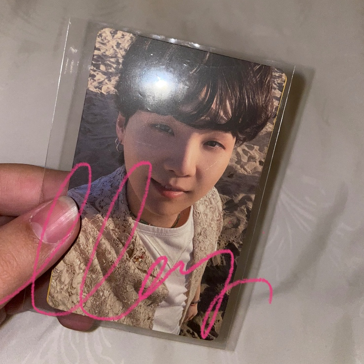 photocard suga yoongi butter peaches @llajibolalaaa