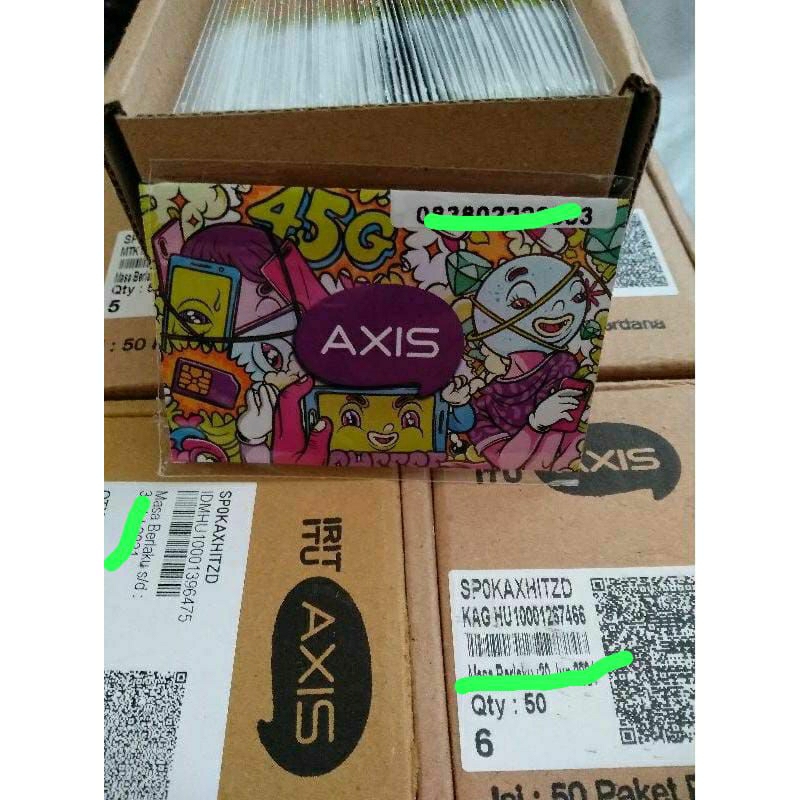 Kartu Perdana Axis 0K Minimal 50pcs