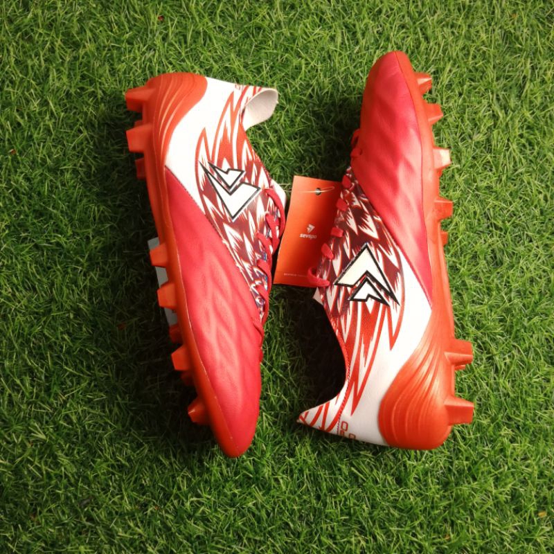 SEPATU SEPAKBOLA SEVSPO KEMPO PRO CRIMSON ENIGMA LEATHER KULIT SAPI KONDISI BARU ORIGINAL