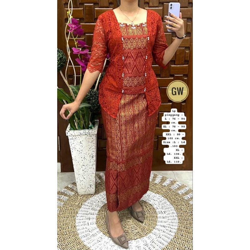 Setelan Rok Sepan Bahan Songket