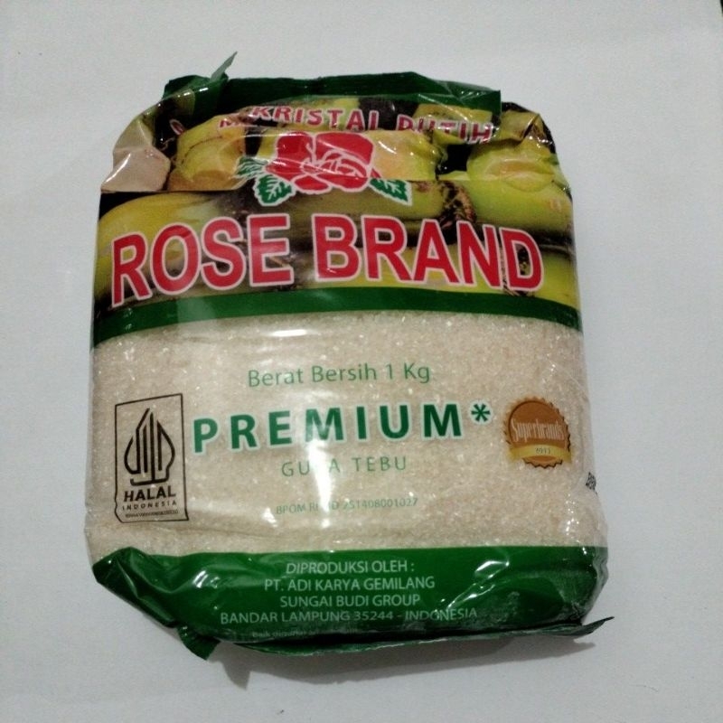 

Gula pasir Rose Brand premium Green Gula Kristal putih Gula Rose Brand 1Kg 1000gr Gula Tebu RoseBrand 1Kg