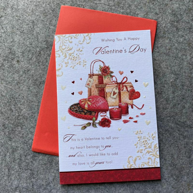 Happy Valentine's Day Card ( chocolate valentine ) / Kartu Ucapan Valentine