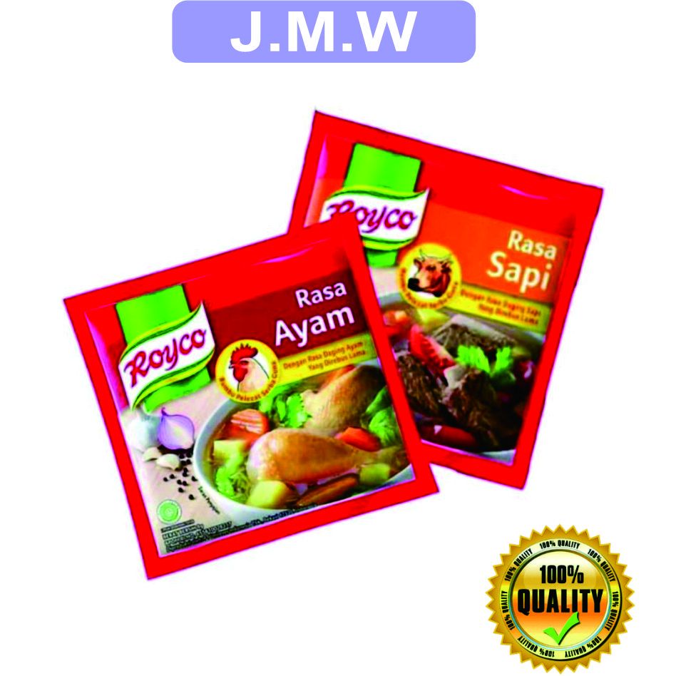 

ROYCO PENYEDAP RASA AYAM/SAPI 1 RENCENG ISI 12 SACHET