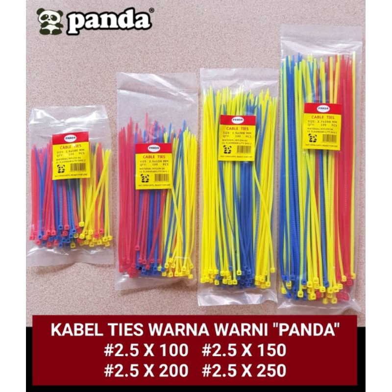 

KABEL TIES WARNA WARNI PANDA PERBUNGKUS 80PCS