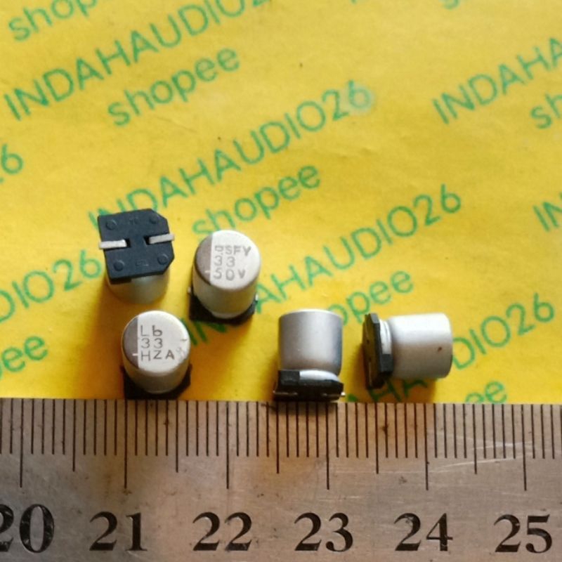 d6.5x8mm 33uf H 50v elko smd kapasitor elco solid capacitor d6.5x8mm 33uf H 50v elko smd kapasitor e