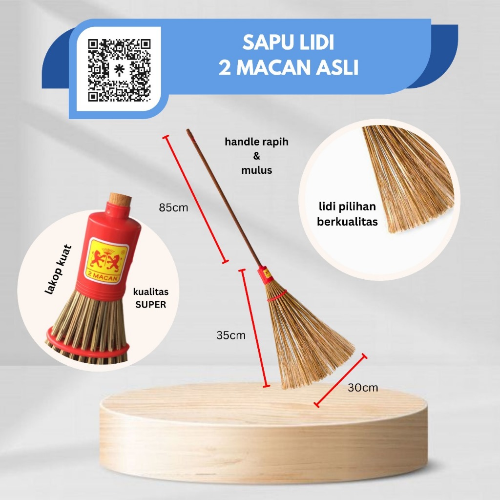 SAPU LIDI 2 MACAN ASLI / 2 MACAN ORI / ALAT KEBERSIHAN RUMAH TANGGA