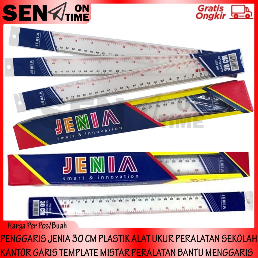 

Mistar Jenia Penggaris Plastik Basic Panjang 30 Cm Pengukur Ukur Alat Peralatan Sekolah Kantor Sd Smp Sma Tk Atk Stationery Template Menggaris Bujur Busur Bahan Tebal Plastic Plastik Transparan Ruler Anak Pegawai Guru