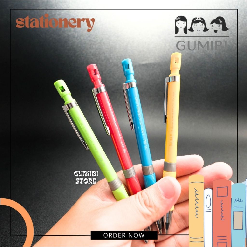 

Pensil Cetek Mekanik Warna TY-820 Pensil Mekanik Full Color Ukuran 2.0mm Bisa diraut GUMIBI STORE