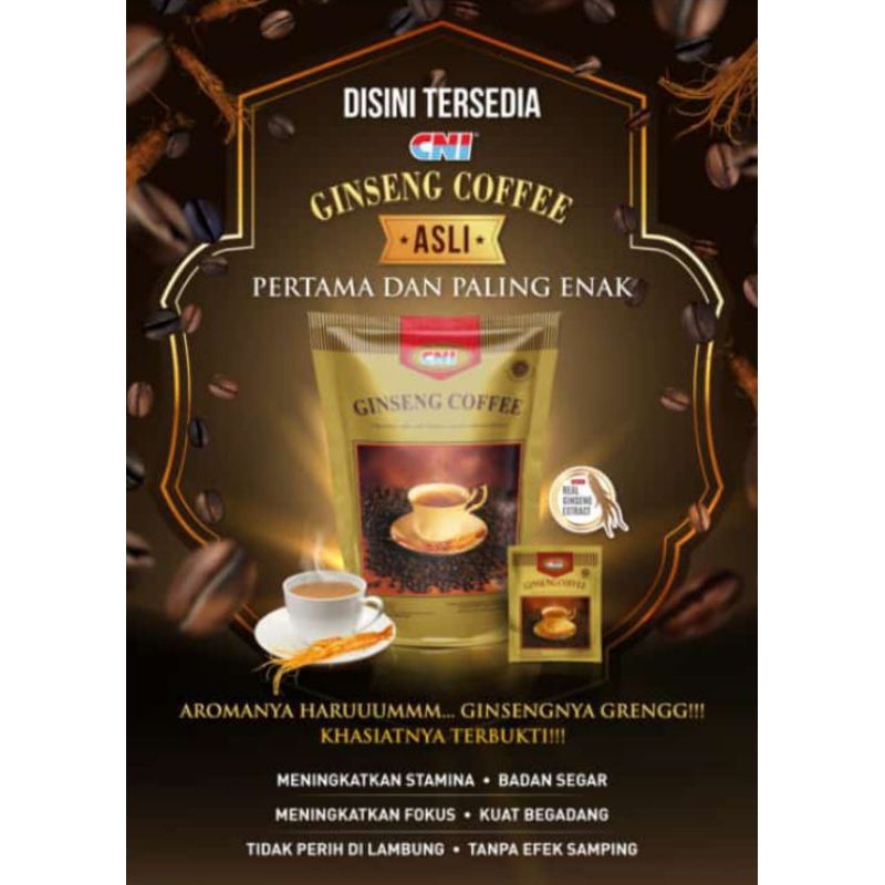 

KOPI GINSENG CNI KOPI ENAK KOPI SEHAT