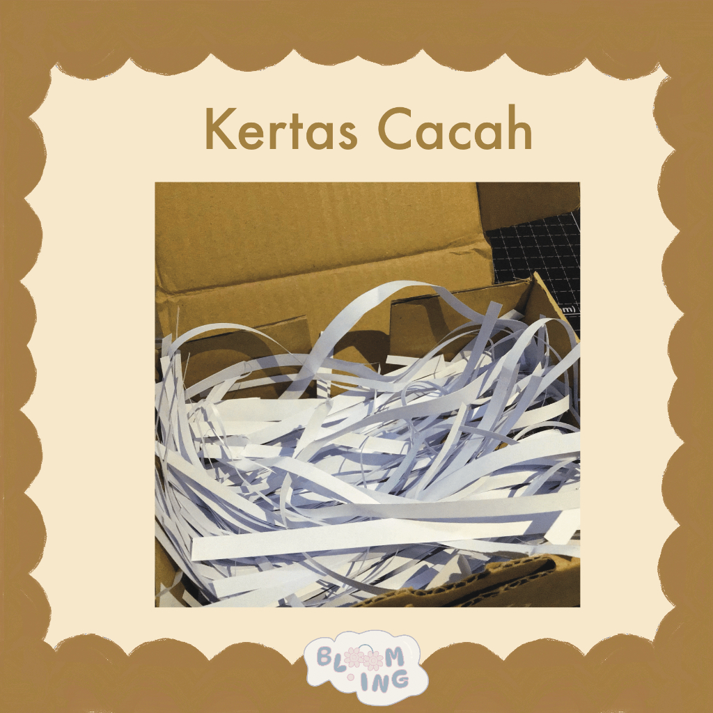 

Kertas cacah/paper shredder warna putih untuk hampers/gift box