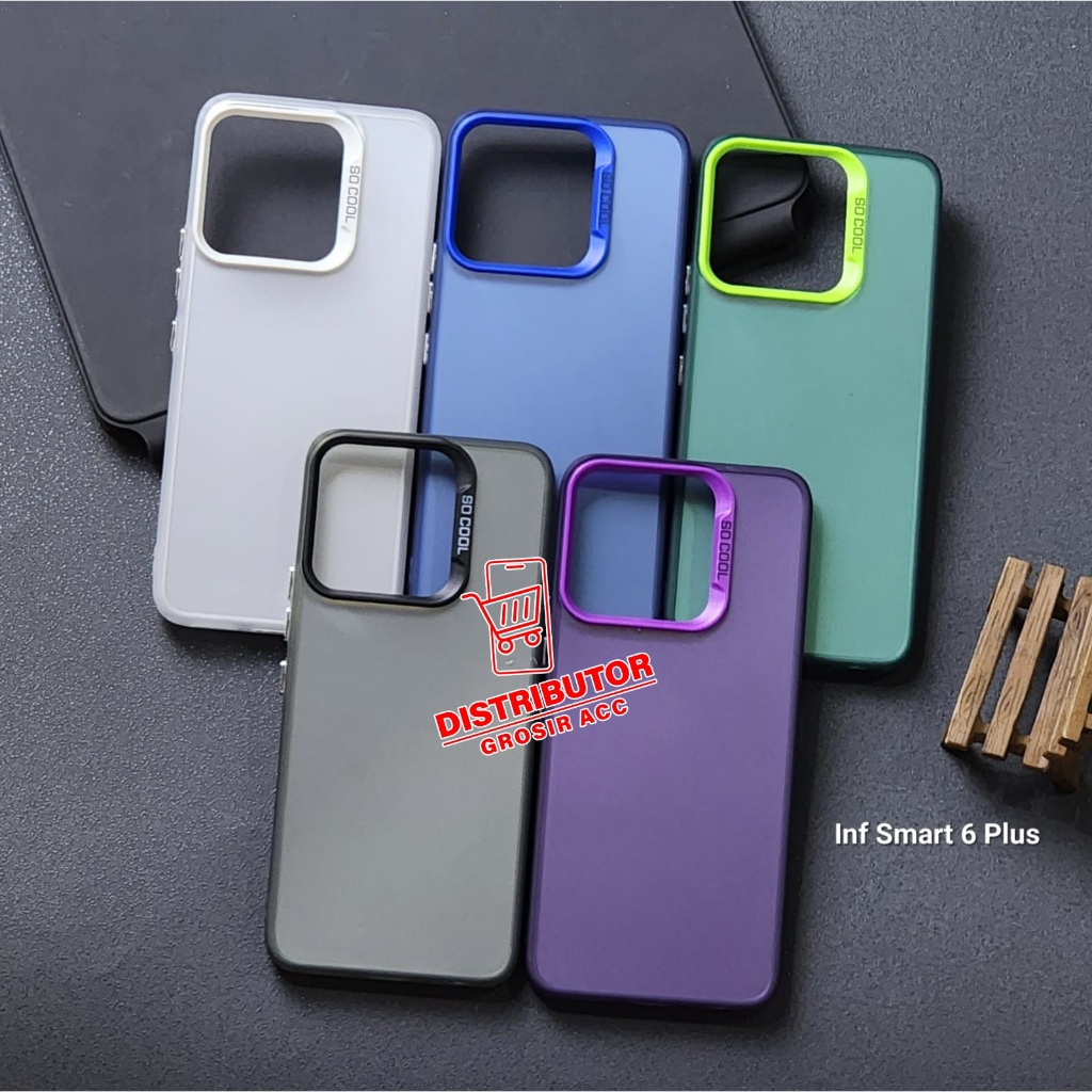 INFINIX SMART 6 PLUS CASE IMD HYBRID PLATE HOLOGRAM CASE SOCOOL INFINIX SMART 6 PLUS SC-1