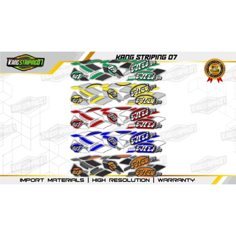 striping fino 125  ymjet fi transparan retro sport