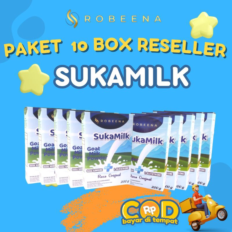 

PAKET 10 BOX SUKAMILK ROBEENA/SUSU ETAWA PLUS L-GLUTATHIONE