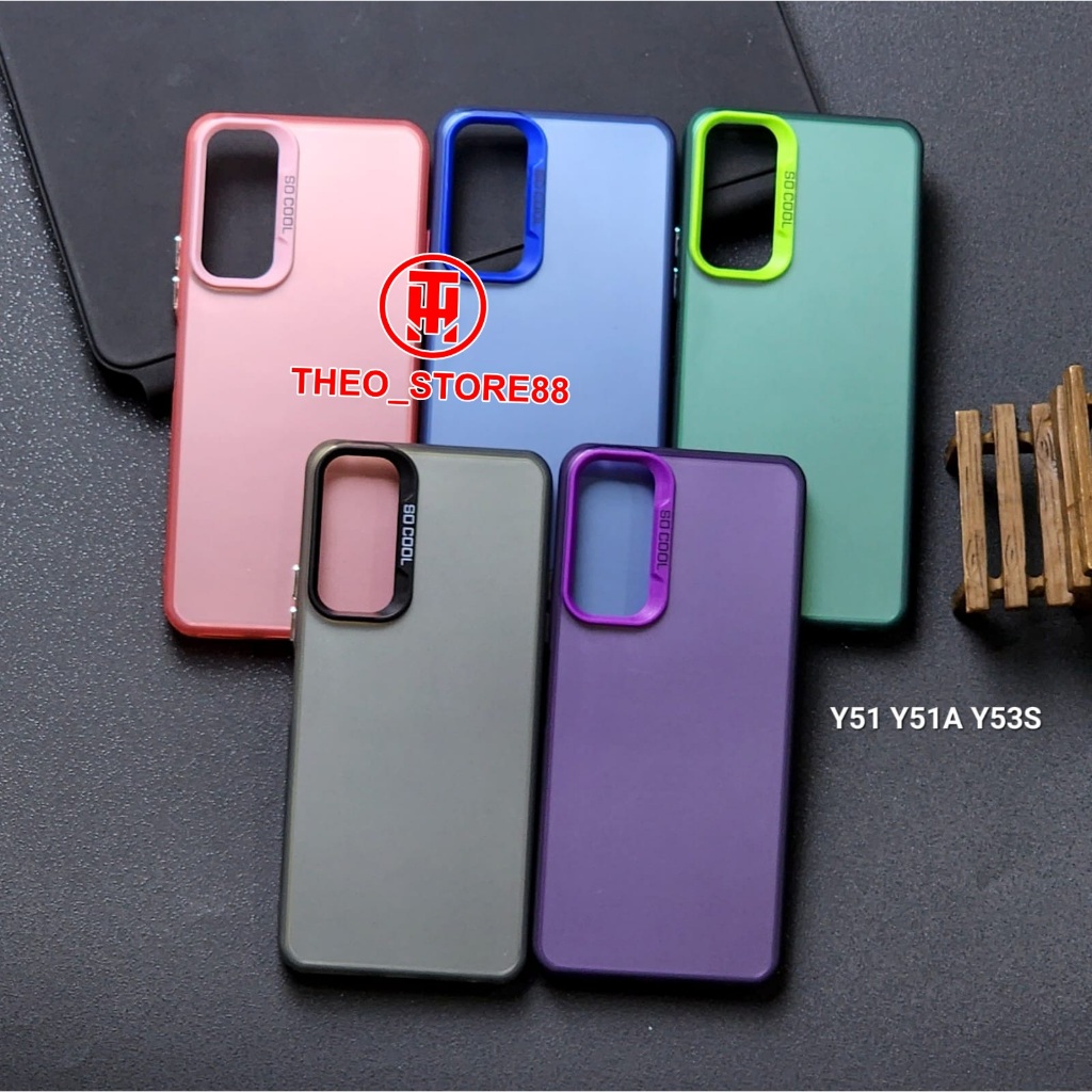 VIVO Y51A SOCOOL  CASE MACARON CASE IMD HYBRID PLATE HOLOGRAM CASE VIVO Y51A