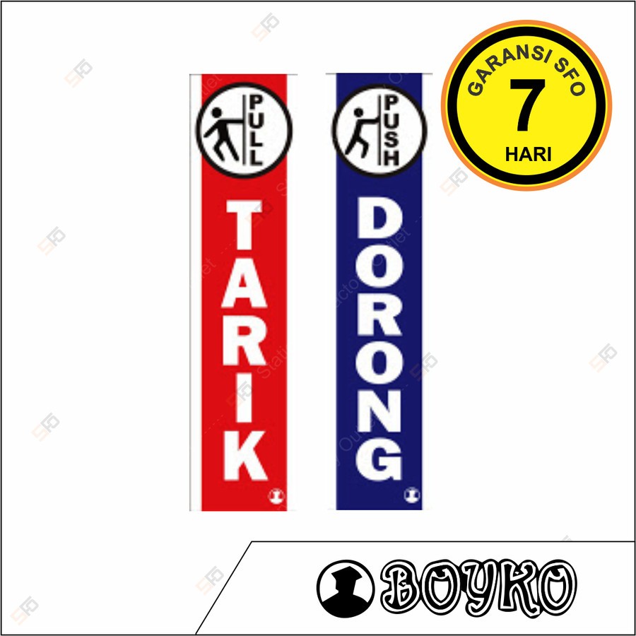 

Akrilik Tarik Dorong - Acrylic Sign TD 20cm x 5cm Push Pull