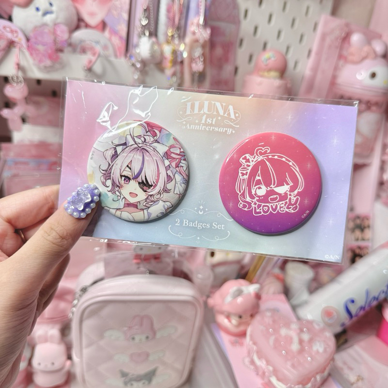 maria marionette badge set 1st anniversary iluna nijisanji