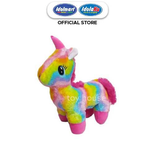 IDOLMART Boneka Unicorn Rainbow - Boneka Bulu Idolmart Surabaya
