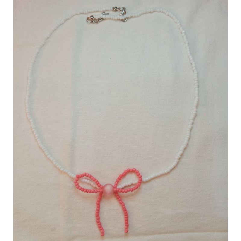 Ribbon Necklace | kalung manik-manik | Beads necklace | Kalung korea