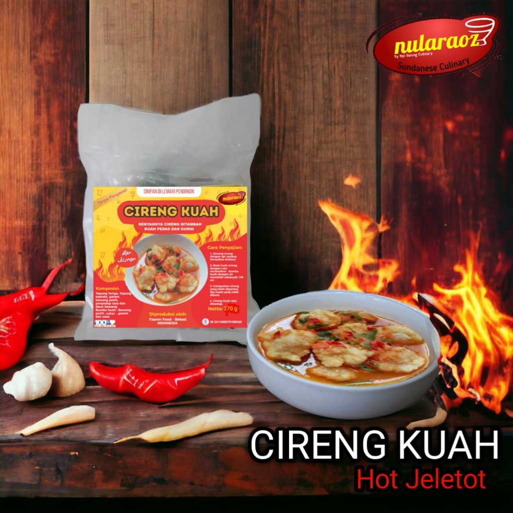 

CIRENG KUAH SEBLAK NULARAOZ RASA ORIGINAL DAN HOT JELETOT KEMASAN 200 GRAM