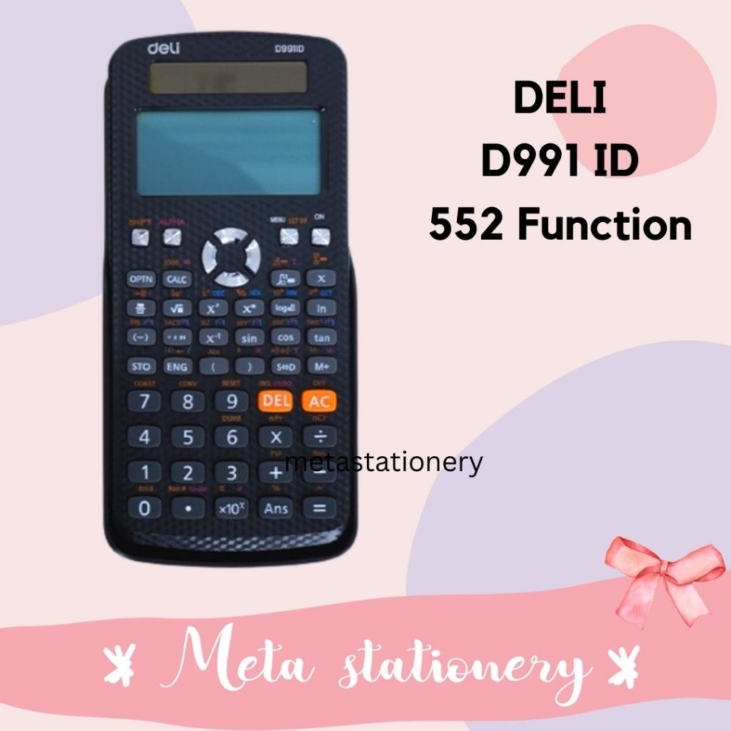 

Kalkulator Sekolah / Kalkulator Ilmiah / Scientific Calculator 552 Fungsi CD991ID Deli