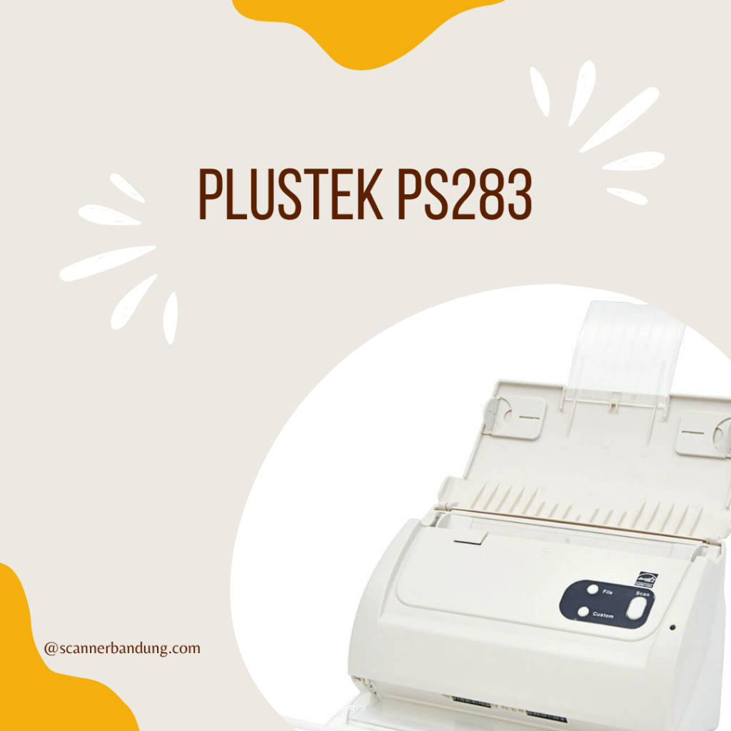 scanner Plustek PS283 - PS 283 scanner ADF dokumen 25 ppm
