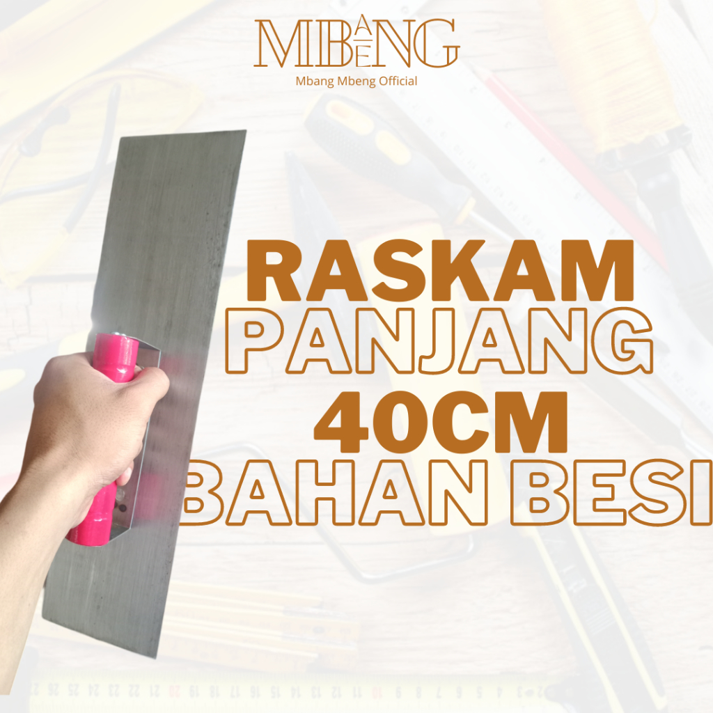 RASKAM ROSKAM 40cm BAJA POLOS / GERIGI PERATA ACIAN / PLASTERING TROWEL