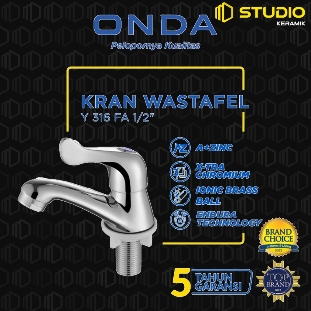 ONDA Kran Wastafel Cuci Tangan Y 316 FA 1/2"
