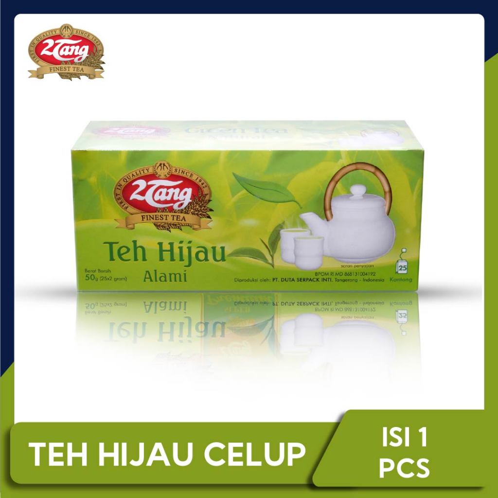 

Teh Celup 2Tang Greentea Natural isi 1 Box @50gr