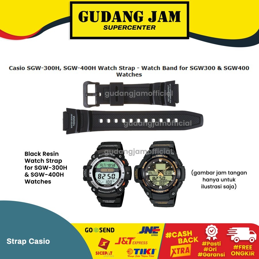Tali Strap Casio SGW-300H SGW300H SGW-400H SGW400H Original