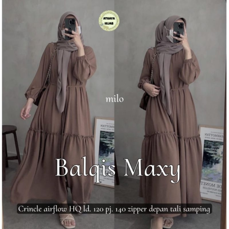 Baju Gamis Wanita Premium Balqis Maxy By Athaya Hijab