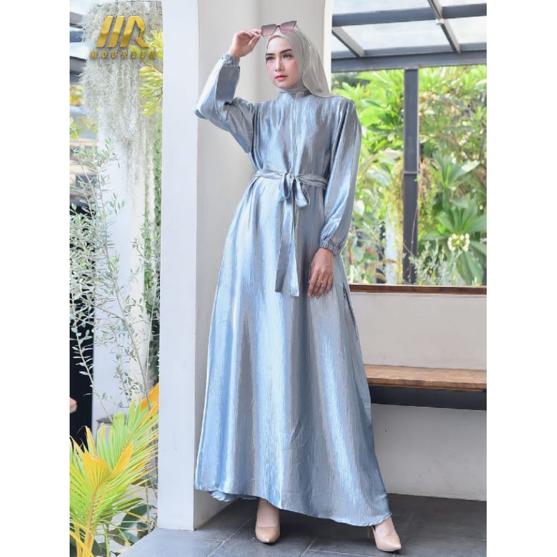 crinkle silk premium Drees gamis polos wanita terbaru/gamis kondangan/gamis jumbo/gamis COD