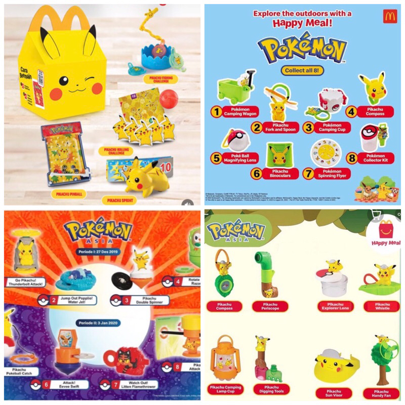 Mainan Happy Meal McD Toys Pokemon Asia McDonald Toy baru new segel sealed McDonalds Pikachu 2020 20