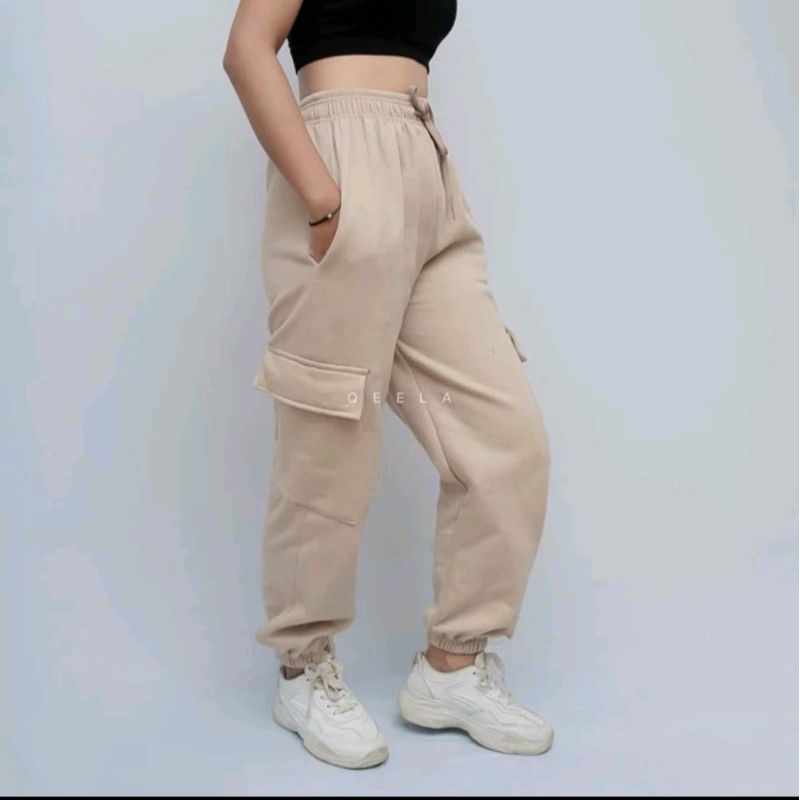 CELANA JOGGER CARGO CELANA PANJANG WANITA