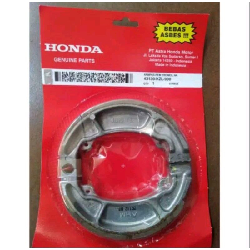 Kampas rem belakang Beat fi Vario Scoopy KZL Beat karbu kampas rem