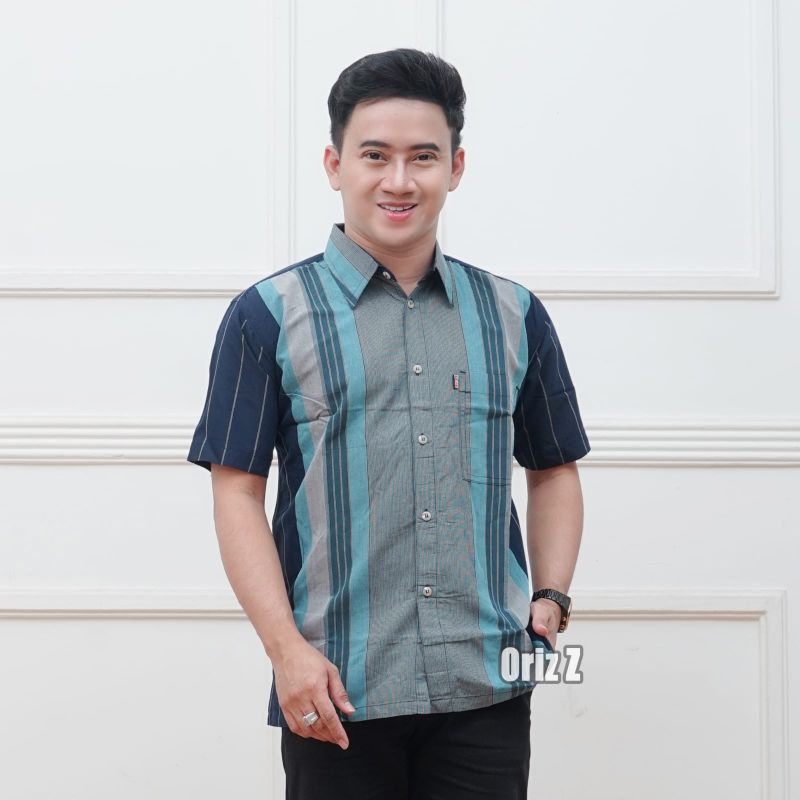 Kemeja Pria Dewasa Atasan Hem Laki laki Katun Polynosic
