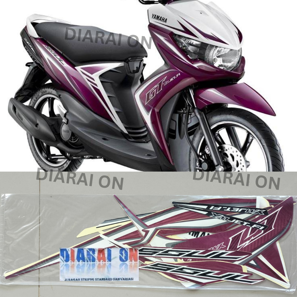 Stiker Striping Yamaha Mio Soul GT 2013 Ungu Murah