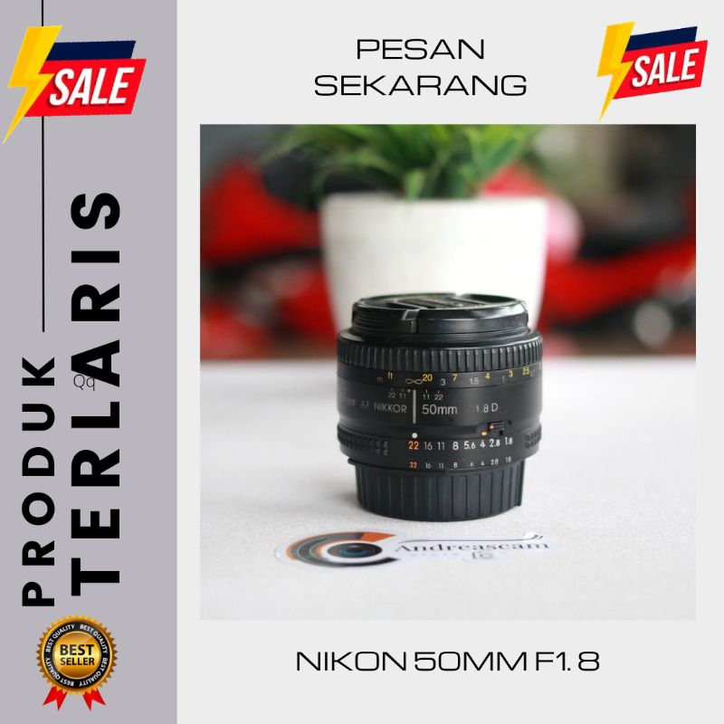 LENSA NIKON NIKOR AF LENSA FIX 50MM AF TINGGAL PAKAI