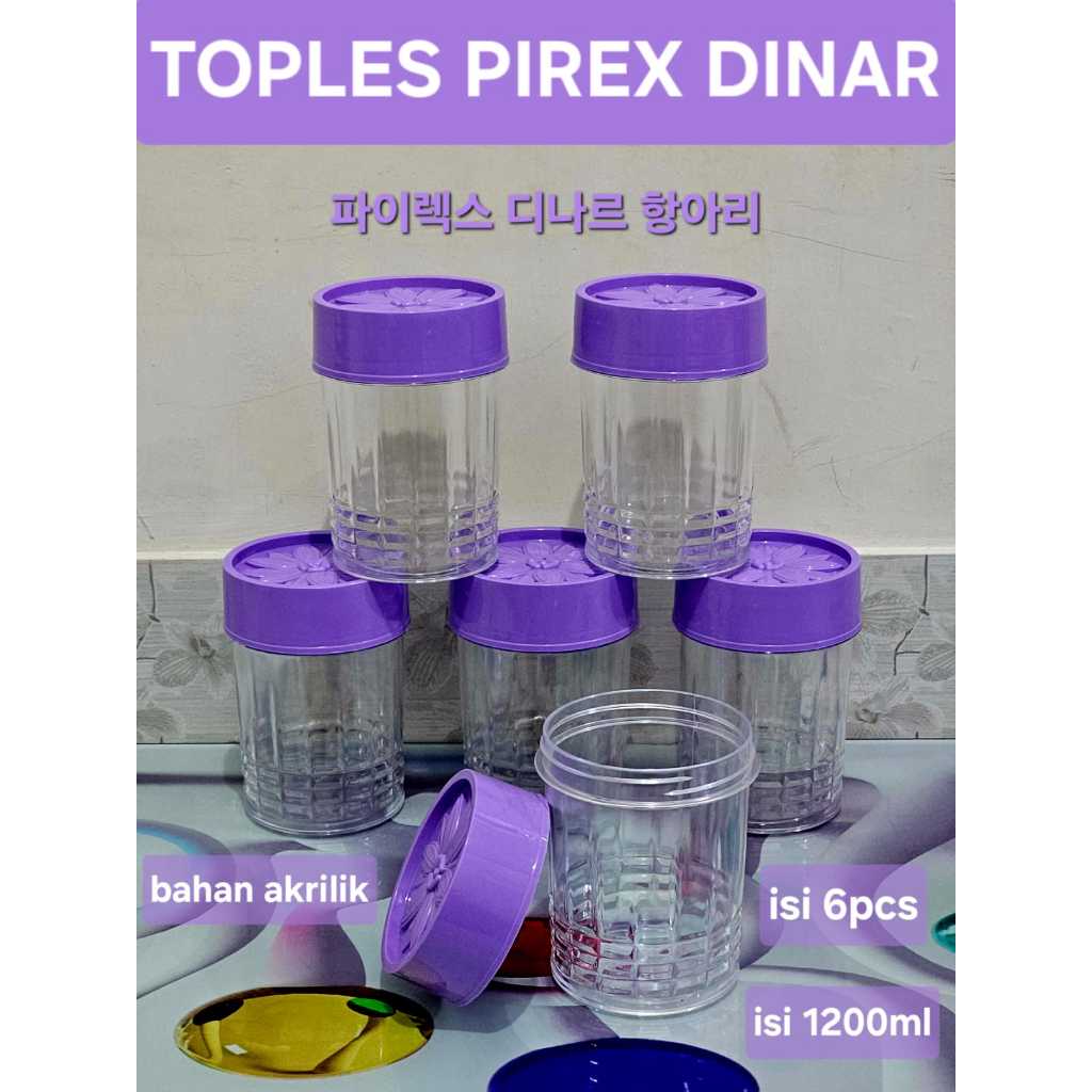 TOPLES PIREX DINAR 6PCS