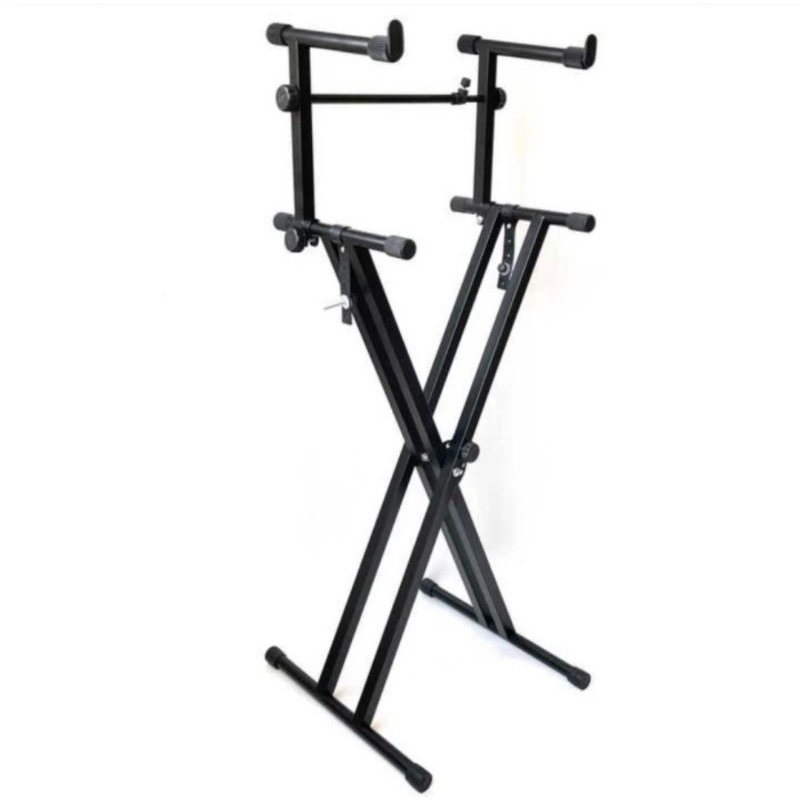 Stand Keyboard Susun Double X With Second Stand