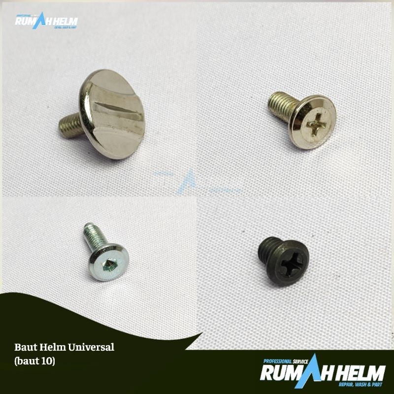 Baut / Mur Semua Helm Universal KYT, GM, NHK, INK, GIX, HIU, DLL