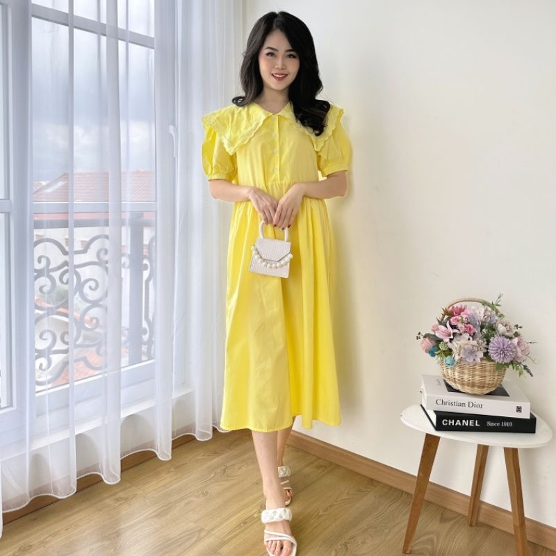 SOLAR DRESS | Korean Dress | Korean Clothing | Korean Style | Korean Look | Yellow Dress