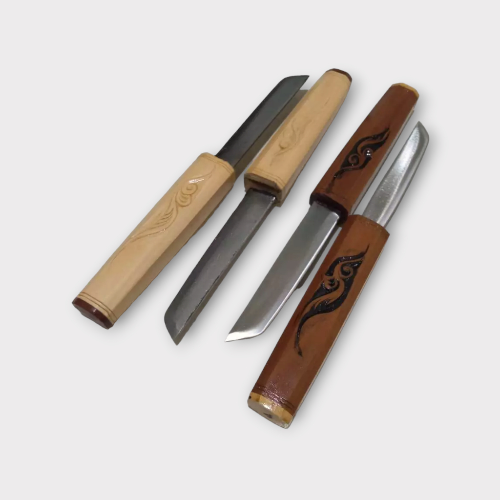 Tanto Mini Double/Double Blade Sarung Ukir Batik