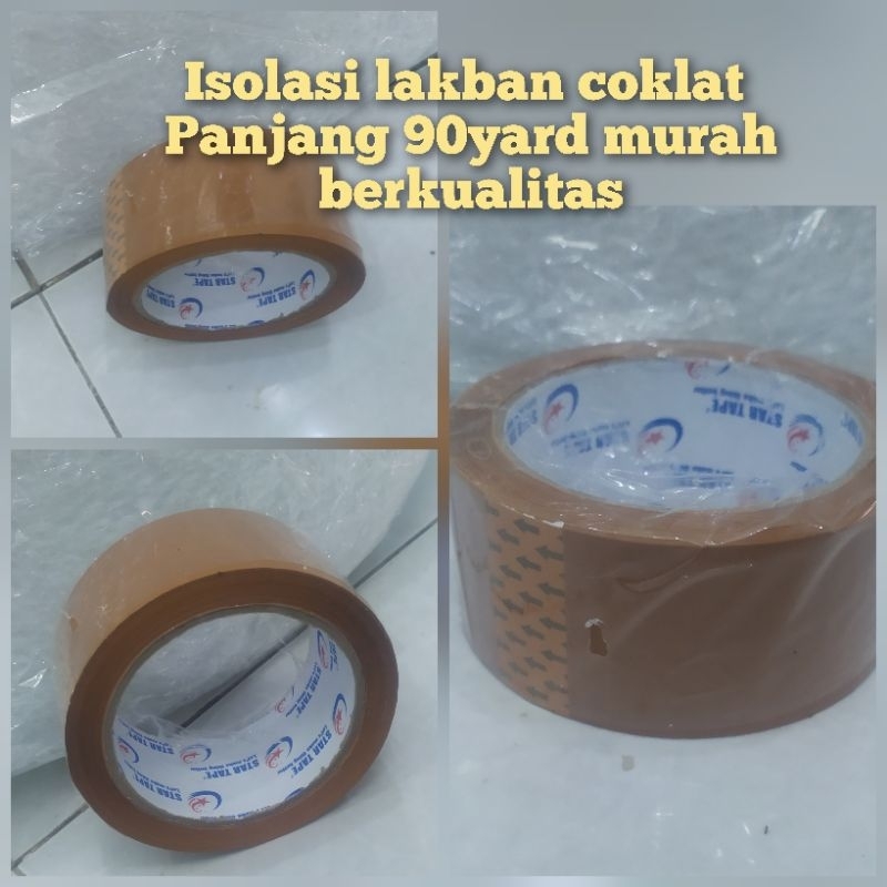 

isolasi lakban coklat harga satuan panjang 90yard murah berkualitas