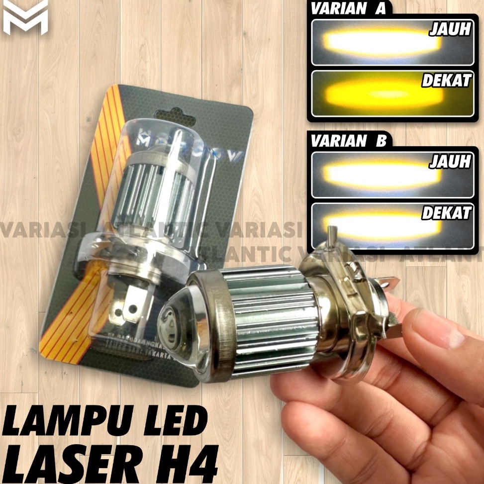 Harga Diskon LAMPU LED H4 BOHLAM H4 ATAU LAMPU LED LASER H4 HEADLAMP HIGH LOW 18 W LAMPU DEPAN UTAMA