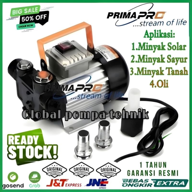 Pompa Solar Elektrik Listrik 220V 1Inch Pompa Cairan Kental Minyak/Oli