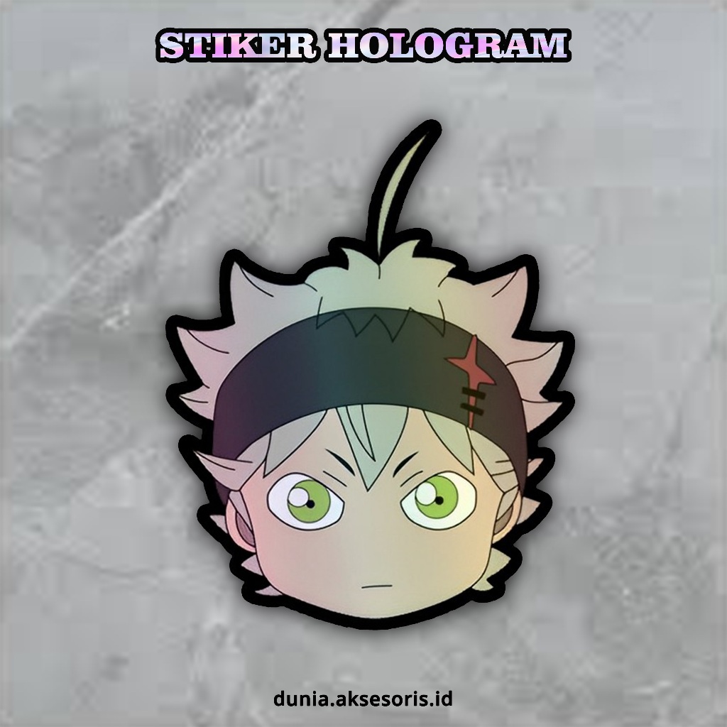 

Stiker Hologram Asta Black Clover | Stiker Anime | Stiker Case Hp 30