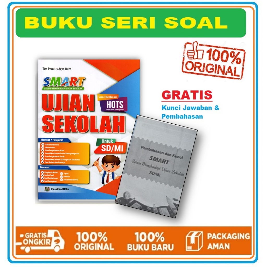 BUKU LATIHAN SOAL SMART UJIAN SEKOLAH SD / MI KELAS 6 SD TERBARU TA 2023/2024  - ARYA DUTA