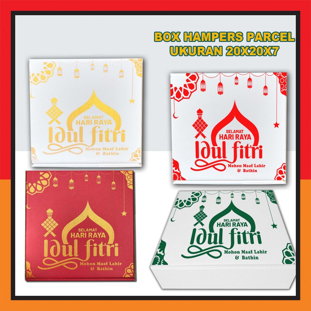 

Box Hampers 20x20x7 Cm Eidul Fitri / Hampers Idul Fitri / Box Kue Kering Lebaran