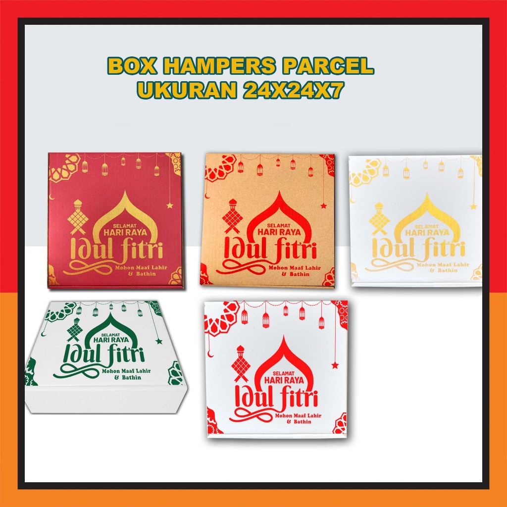 

Box Hampers 24x24x7 Cm Eidul Fitri /Box Hampers Idul Fitri
